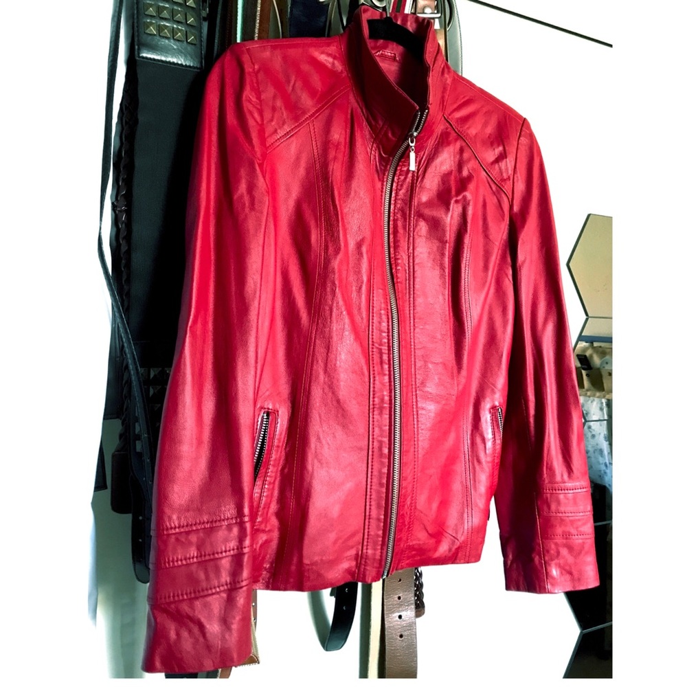 Vintage leather Moto jacket
